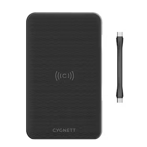 Cygnett ChargeUp Edge+ 27000mAh Wireless Power Bank - Black