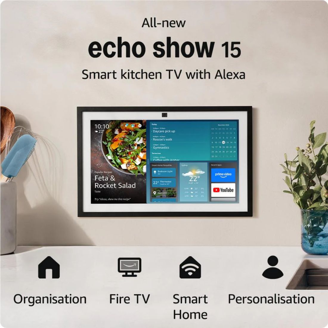 Amazon Echo Show 15 (2nd Gen) w/ Remote - Black