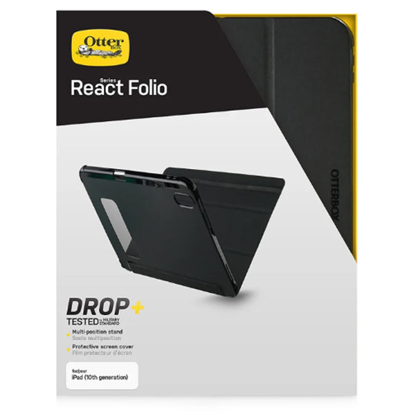 For 2022 iPad 10.9 inch (10th Gen) Otterbox React Folio Case - Black