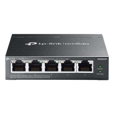 TP-Link ES205GP Omada 5-Port Gigabit Easy Cloud Managed Switch with 4-Port PoE+