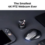 OBSBOT Tiny 3 AI-Powered Spatial Audio 4K PTZ Webcam w/ VOX SE Mic Combo - Black