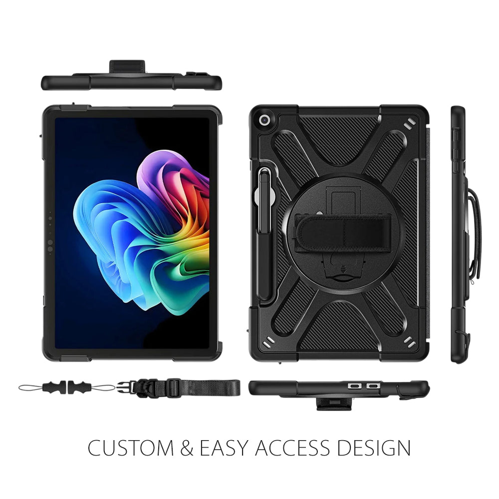 Strike Microsoft Surface Pro 12 Rugged Case with Hand Strap & Lanyard