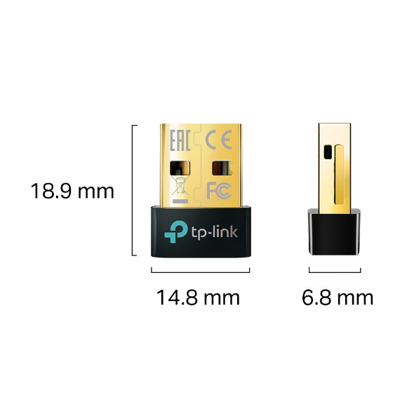 TP-Link UB500 Bluetooth 5.0 Nano USB 2.0 Adapter Add Bluetooth To Your Devices Wireless Connectivity Windows 10/8.1/7 Plug and Play