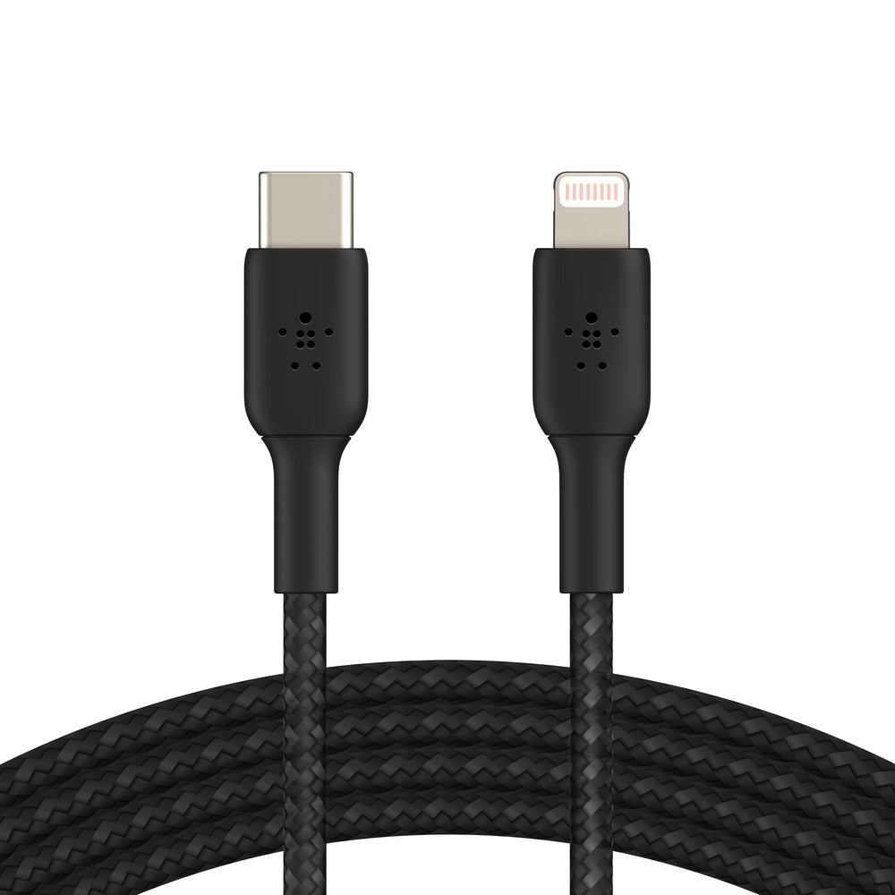 Belkin BoostCharge USB-C to Lightning Braided Cable - For Apple devices - Black