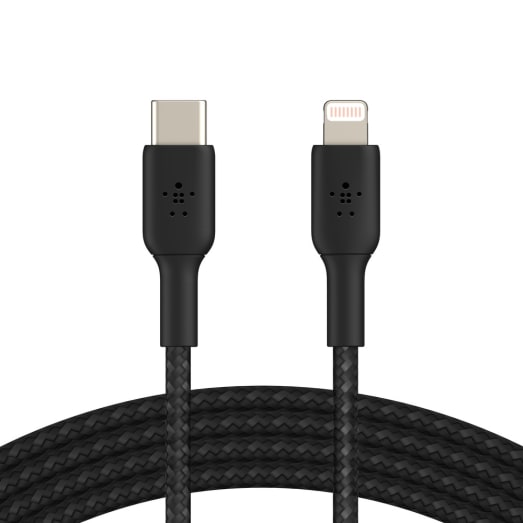 Belkin BoostCharge USB-C to Lightning Braided Cable - For Apple devices - Black