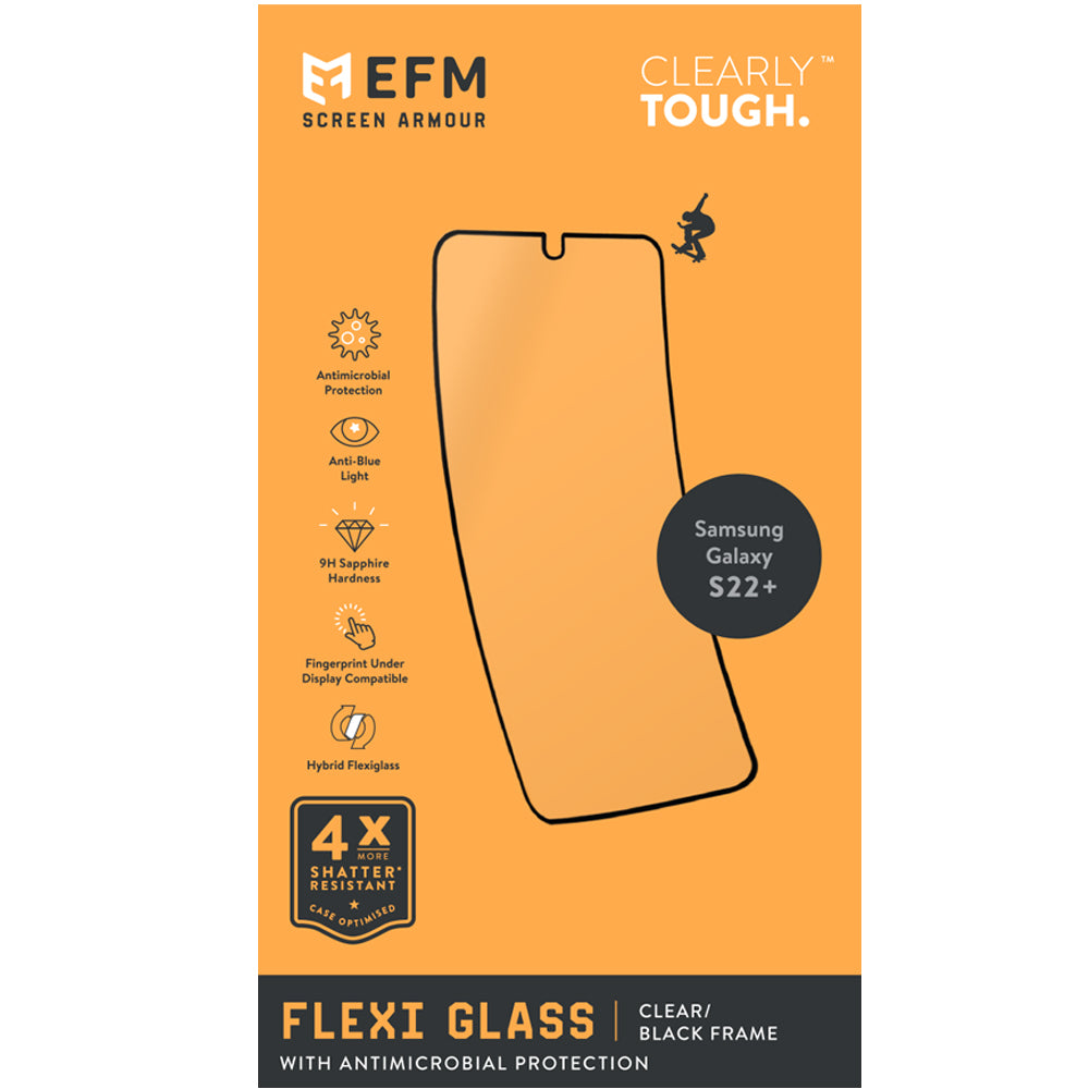 EFM FlexiGlass Screen Armour - For Samsung Galaxy S22+ (6.6) - Dual Install