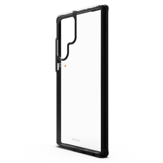 EFM Aspen Case Armour with D3O 5G Signal Plus - For Samsung Galaxy S22 Ultra (6.8) - Slate Clear - Clear/Slate Grey