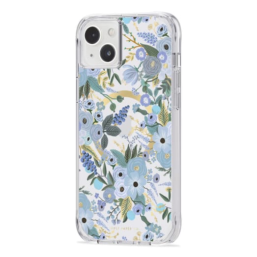 Case-Mate Rifle Paper Case - MagSafe - For iPhone 14 Plus (6.7") - Garden Party Blue - Multi