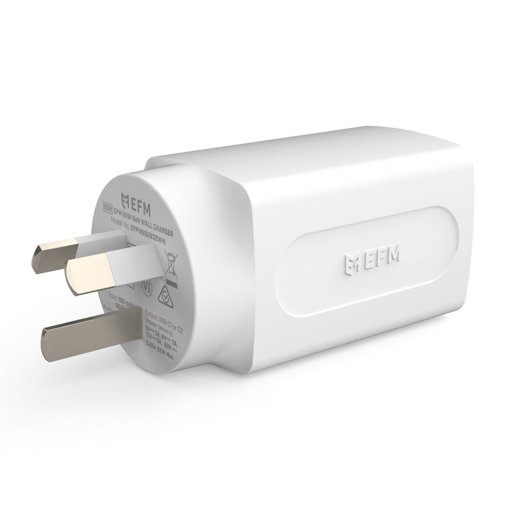 EFM 65W GaN Wall Charger - With Power Delivery and PPS