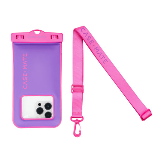 Case-Mate Waterproof Floating Pouch - Universal - Purple/Fuchsia - Clear