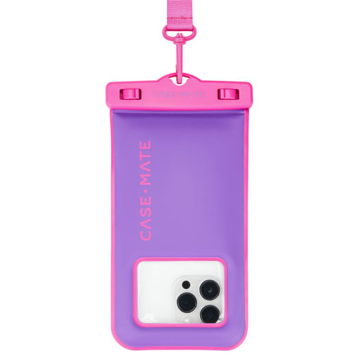 Case-Mate Waterproof Floating Pouch - Universal - Purple/Fuchsia - Clear
