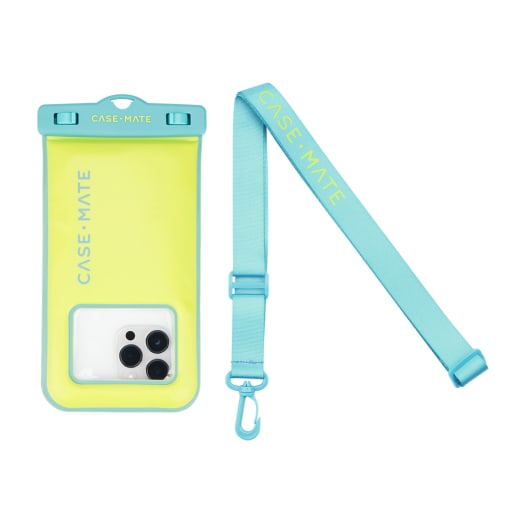 Case-Mate Waterproof Floating Pouch - Universal - Lime/Blue - Clear