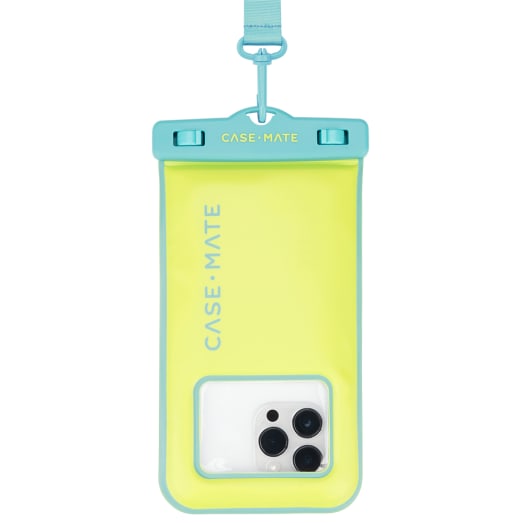 Case-Mate Waterproof Floating Pouch - Universal - Lime/Blue - Clear