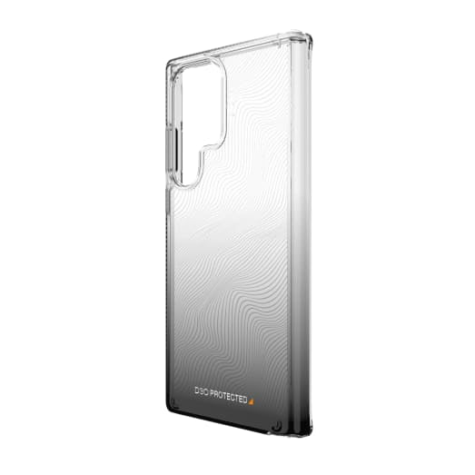 EFM Aspen Case Armour with D3O Crystalex - For Samsung Galaxy S23 Ultra - Black Gradient - Black Transparent