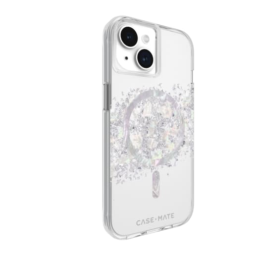 Case-Mate Karat MagSafe Case - For iPhone 15 - Touch of Pearl - Silver / Clear