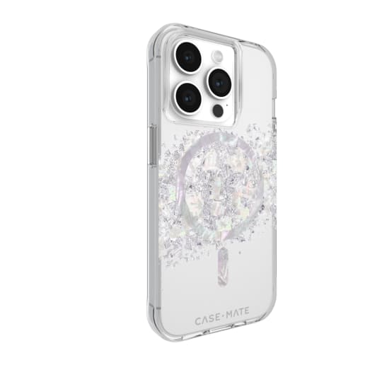 Case-Mate Karat MagSafe Case - For iPhone 15 Pro - Touch of Pearl - Silver / Clear