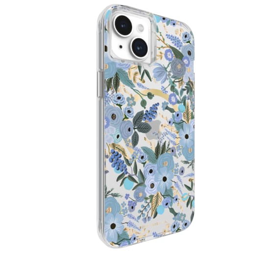 Case-Mate Rifle Paper MagSafe Case - For iPhone 15 Plus - Garden Party Blue - Multi