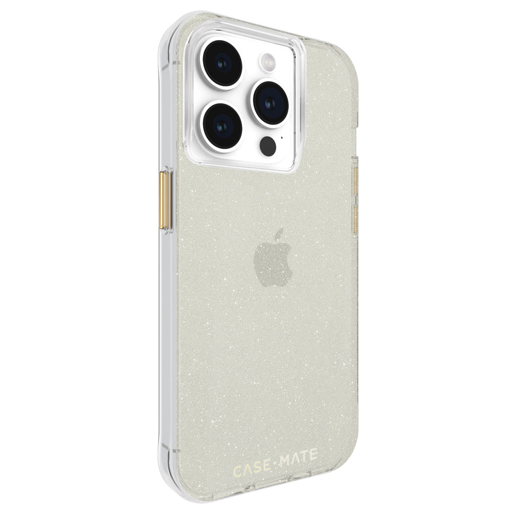 Case-Mate Sheer Crystal Case - For iPhone 15 Pro - Gold