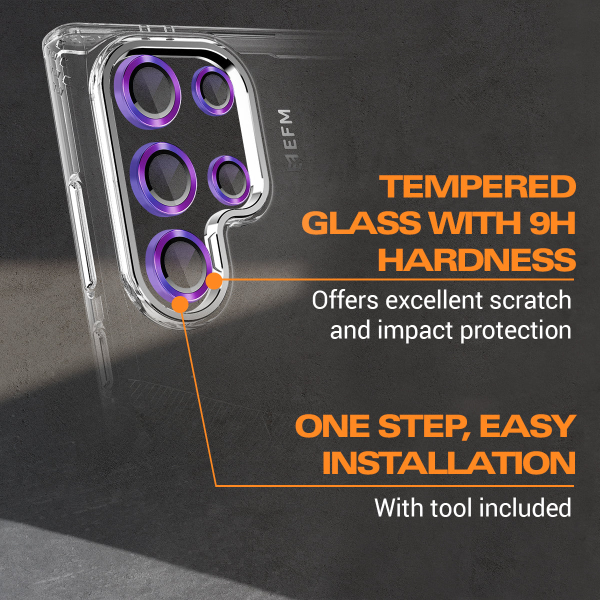 EFM Camera Lens Armour - For Samsung Galaxy S24 Ultra