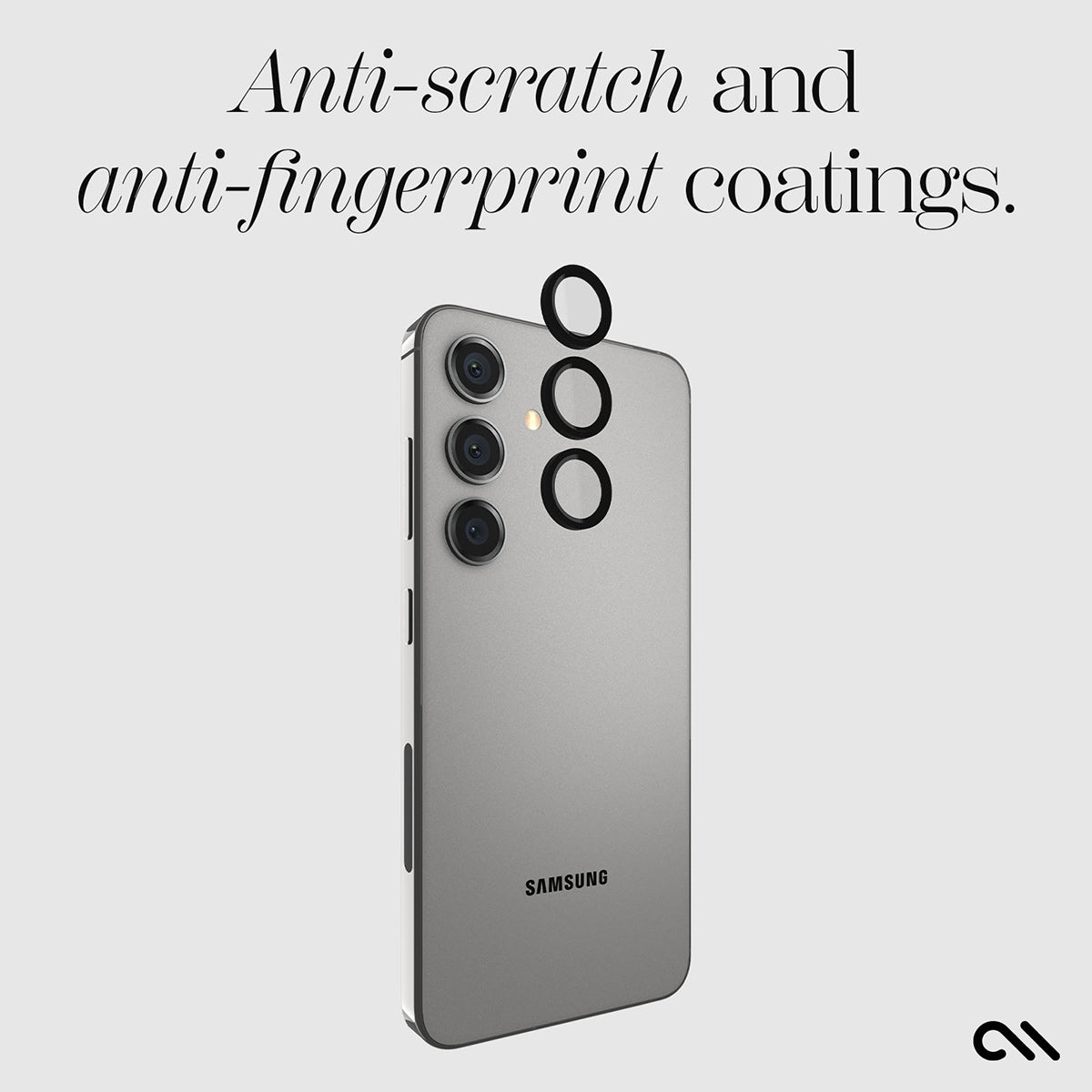 Case-Mate Aluminum Ring Lens Protector - For Samsung Galaxy S24 - Black