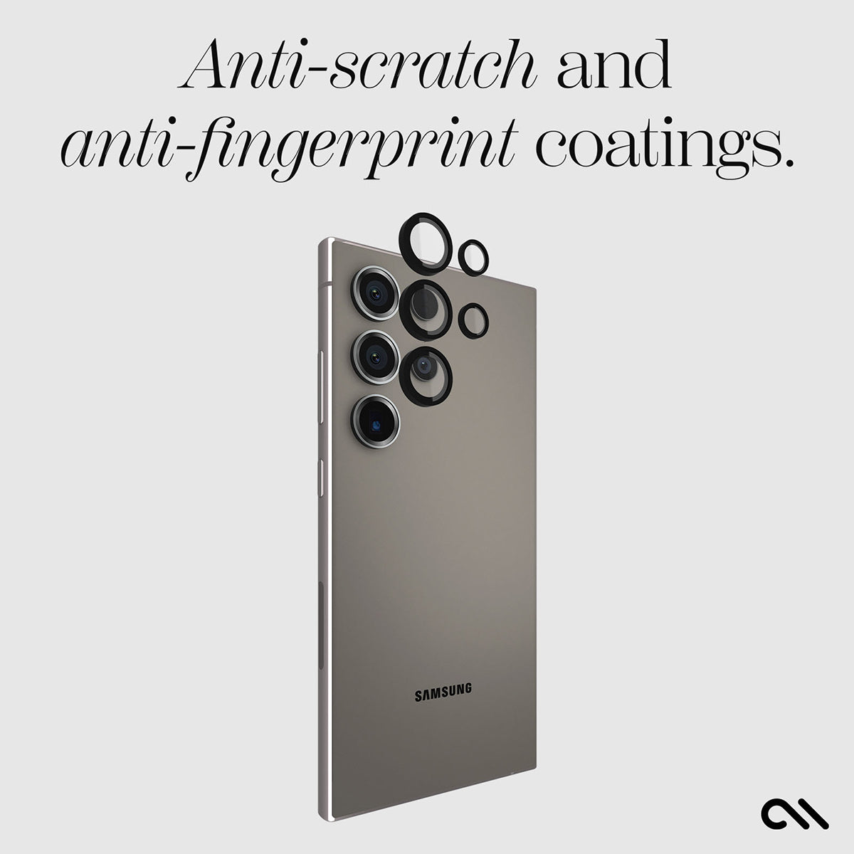 Case-Mate Aluminum Ring Lens Protector - For Samsung Galaxy S24 Ultra - Black