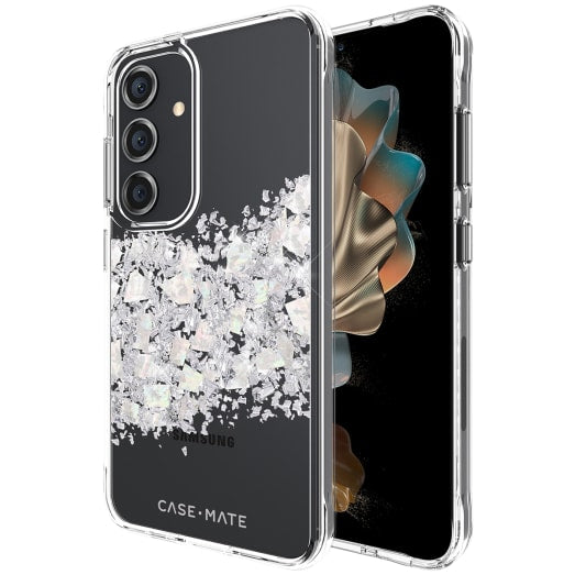 Case-Mate Karat Case - For Samsung Galaxy S24 - Touch of Pearl - White / Black