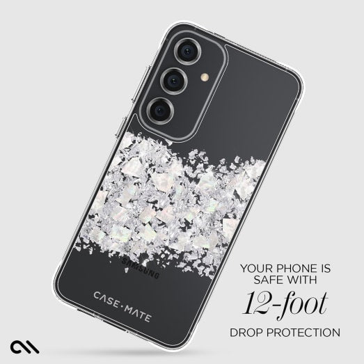 Case-Mate Karat Case - For Samsung Galaxy S24+ - Touch of Pearl - White / Black