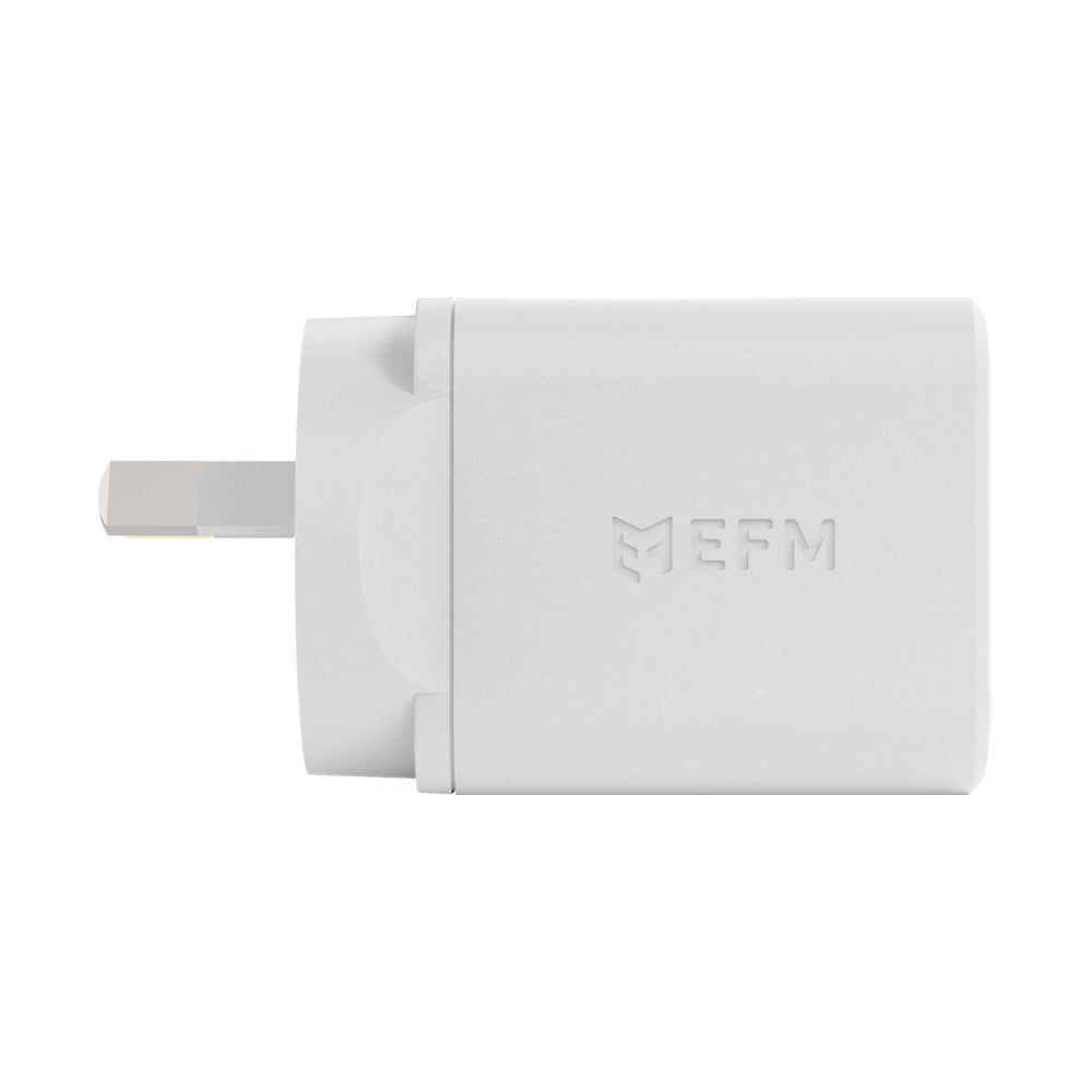 EFM ECO 40W Dual Port Wall Charger - With GaN  Power Delivery and PPS
