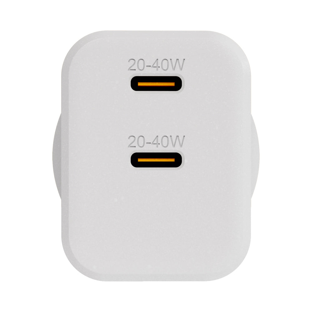 EFM ECO 40W Dual Port Wall Charger - With GaN  Power Delivery and PPS