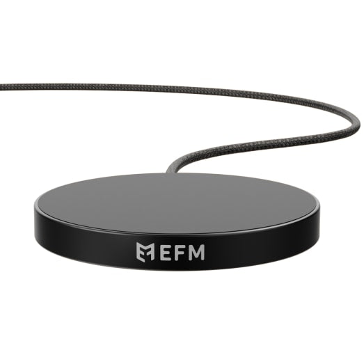 EFM Qi2 15W Wireless Charge Pad - With Up To 15W Qi2 Certified Wireless Output - Black