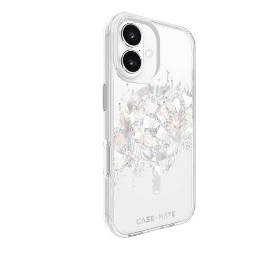Case-Mate Karat MagSafe Case - For iPhone 16 - Touch of Pearl - Silver / Clear