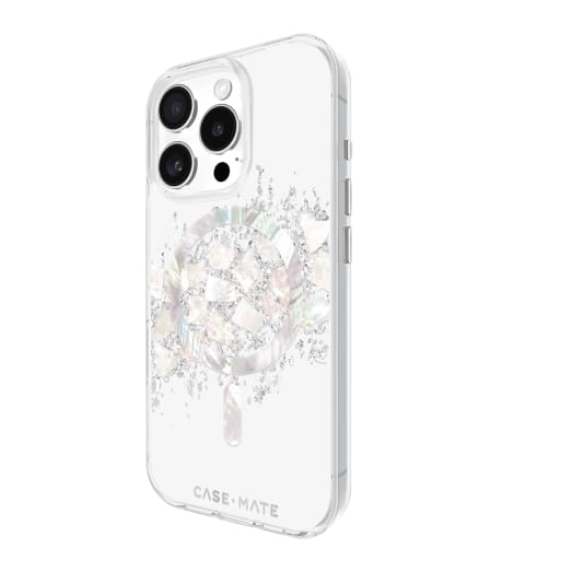 Case-Mate Karat MagSafe Case - For iPhone 16 Pro - Touch of Pearl - Silver / Clear