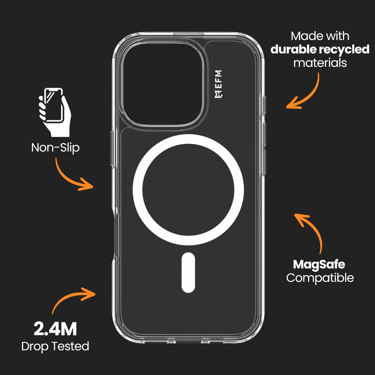 EFM Zurich Case - For iPhone 16 Pro - Clear