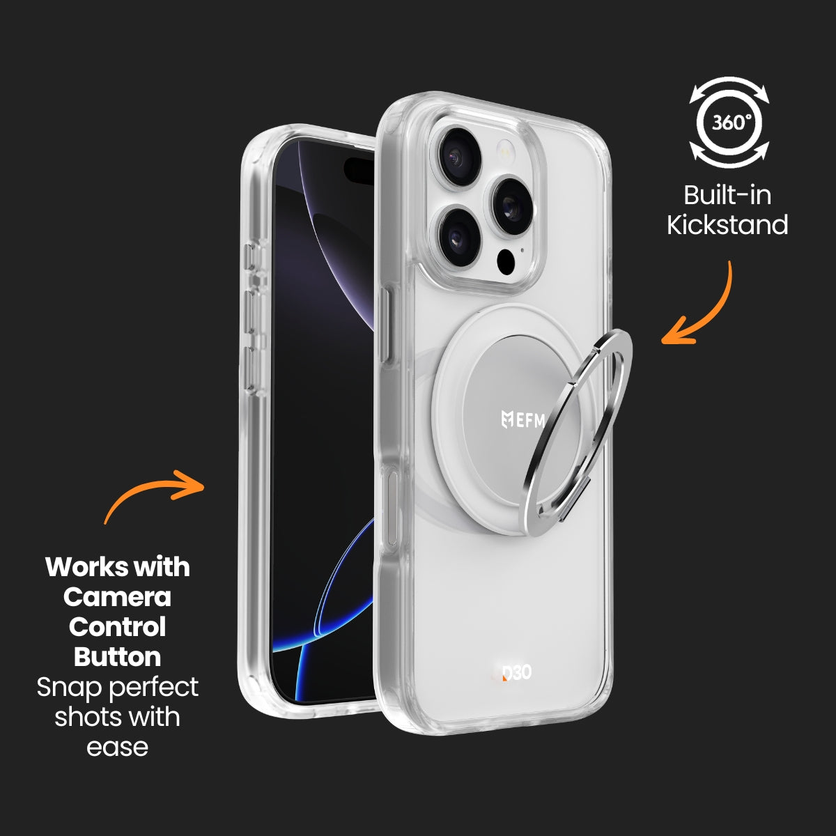 EFM Alta Case with D3O Bio - For iPhone 16 Pro - Clear