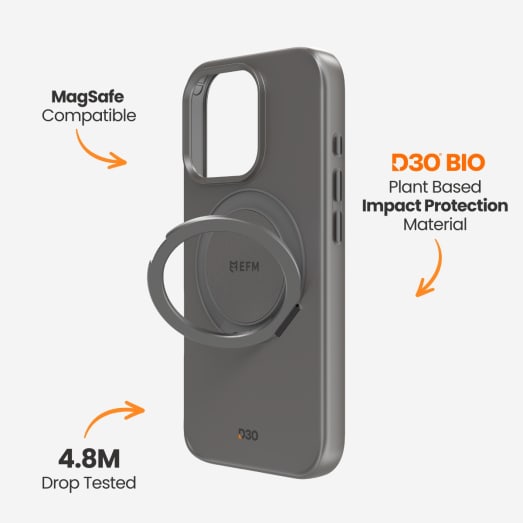 EFM Alta Case with D3O Bio - For iPhone 16 Pro Max - Titanium Grey - Titanium