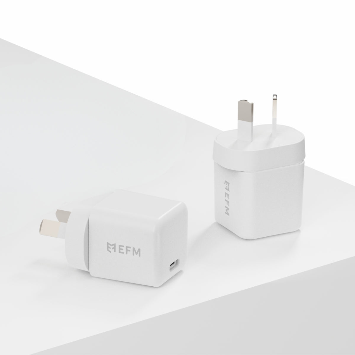 EFM ECO 20W GaN Wall Charger Twin Pack - With Power Delivery and PPS