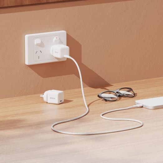 EFM ECO 20W GaN Wall Charger Twin Pack - With Power Delivery and PPS - White