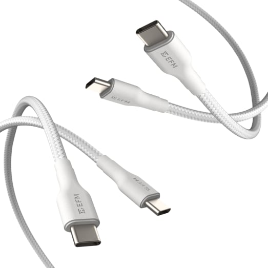 EFM USB-C Braided Cable Twin Pack - 1M