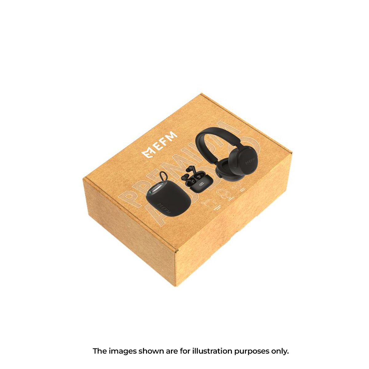 EFM Audio Essential Bundle - With Bluetooth Speaker  Headphones and TWS Earbuds