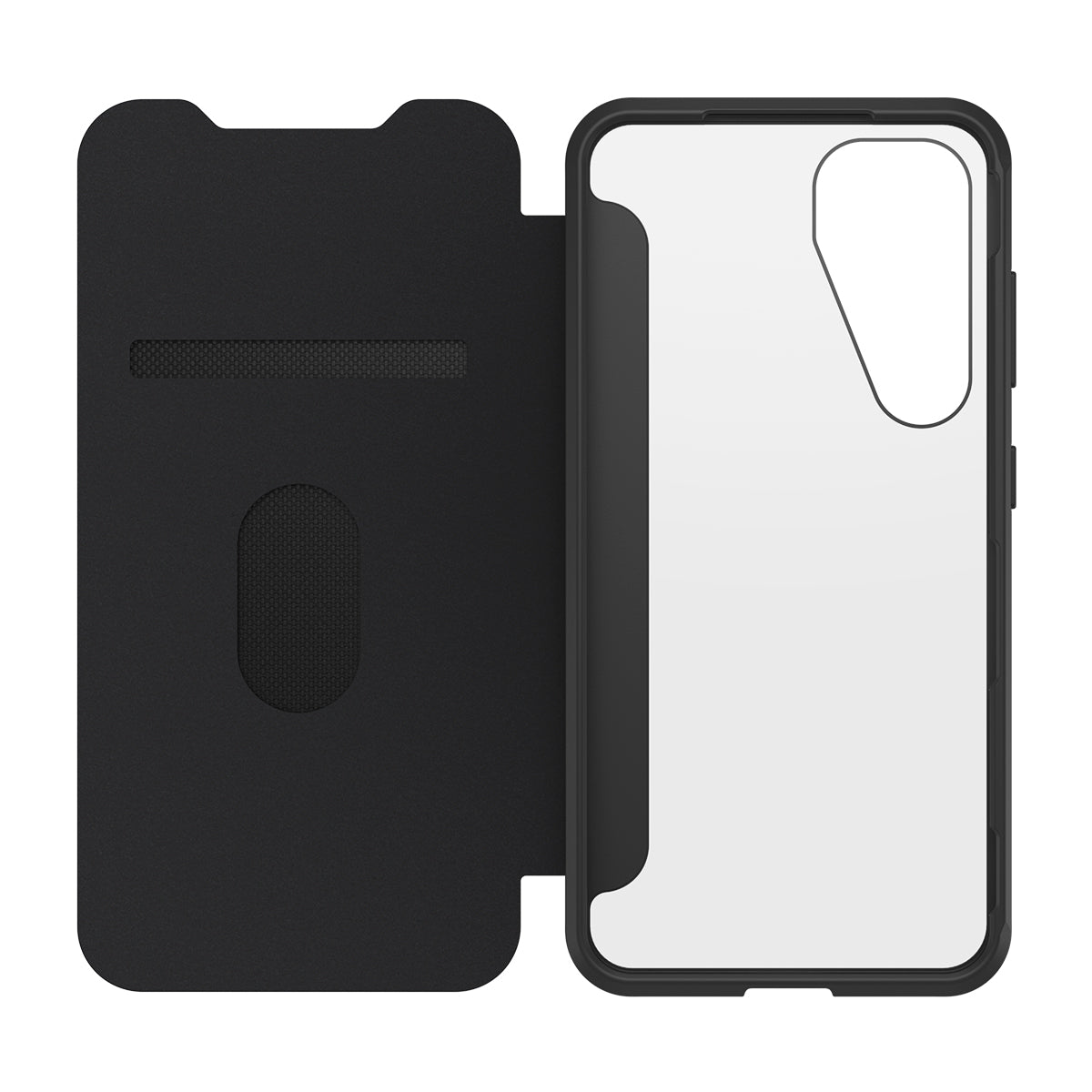 OtterBox React Folio Case - For Samsung Galaxy S25 - Black Crystal