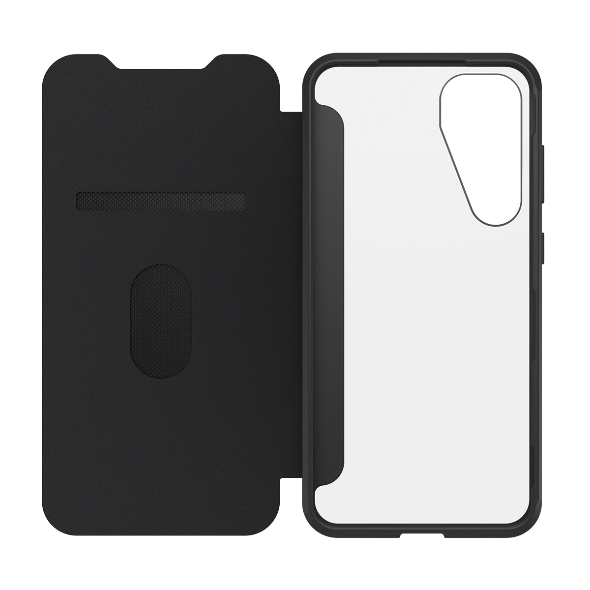 OtterBox React Folio Case - For Samsung Galaxy S25+ - Black Crystal