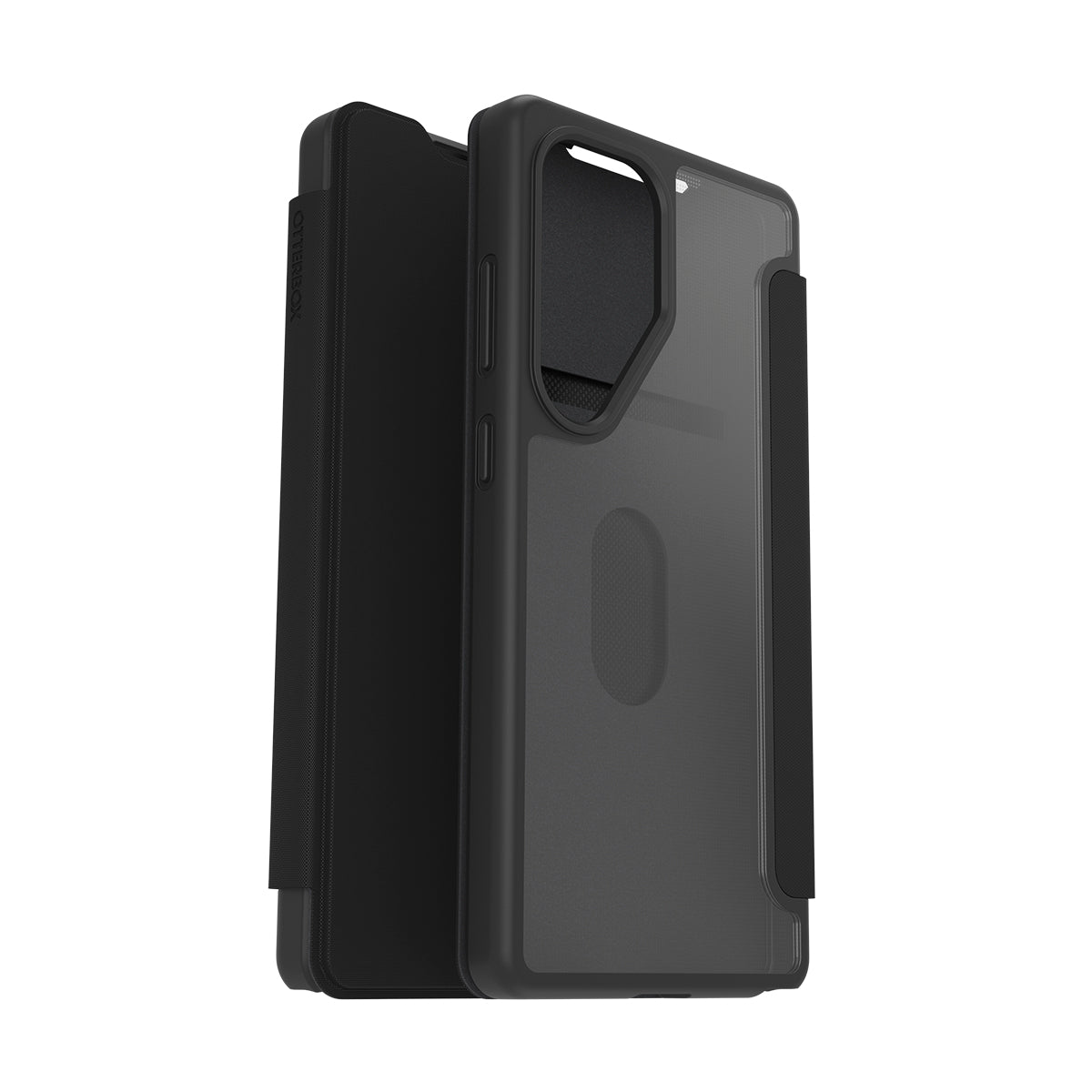 OtterBox React Folio Case - For Samsung Galaxy S25 Ultra - Black Crystal