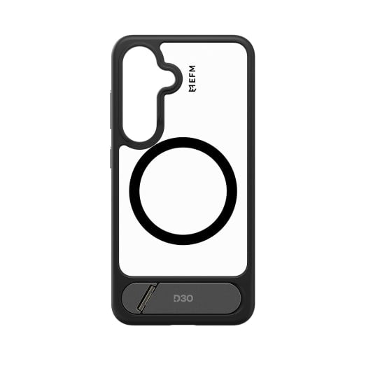 EFM Alta Case with D3O BIO - For Samsung Galaxy S25+ - Black/ Clear - Clear / Black