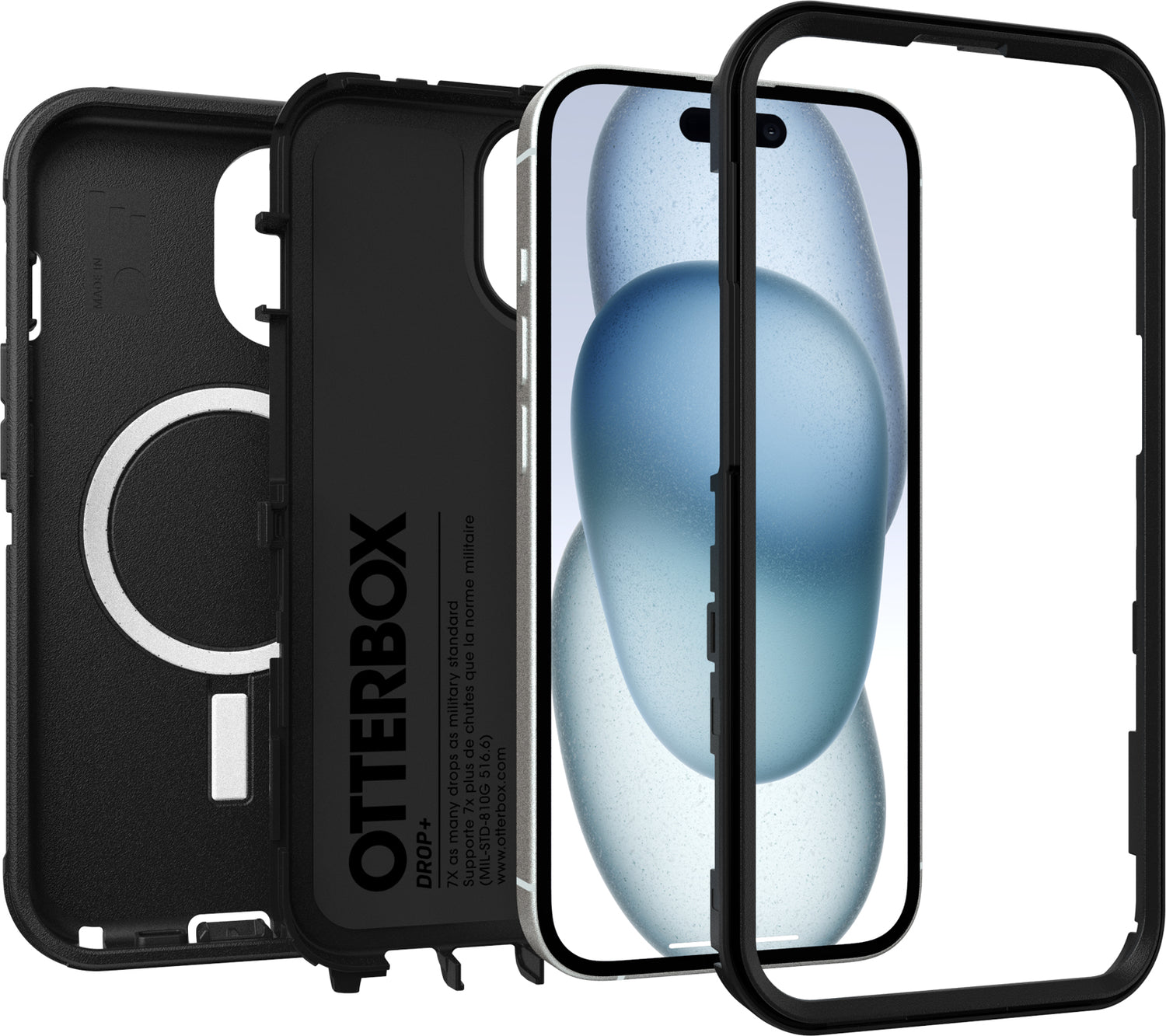 OtterBox Defender MagSafe Case - For iPhone 17e/16e/15/14/13 - Black (No Retail Packaging)