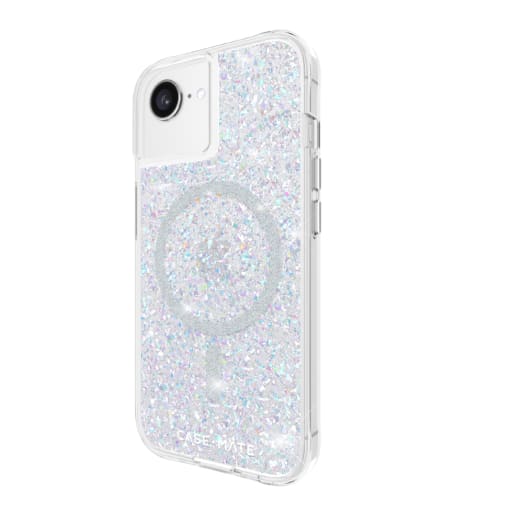 Case-Mate Twinkle MagSafe Case - For iPhone 17e/16e/15/14/13 - Disco - Silver / Clear