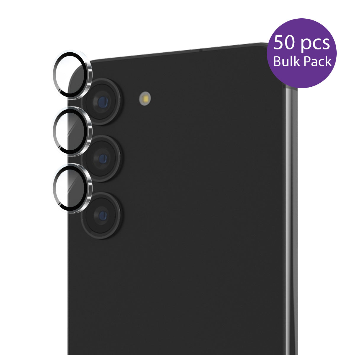 EFM Camera Lens Protector Bulk Pack - For Samsung Galaxy S25+ - Clear