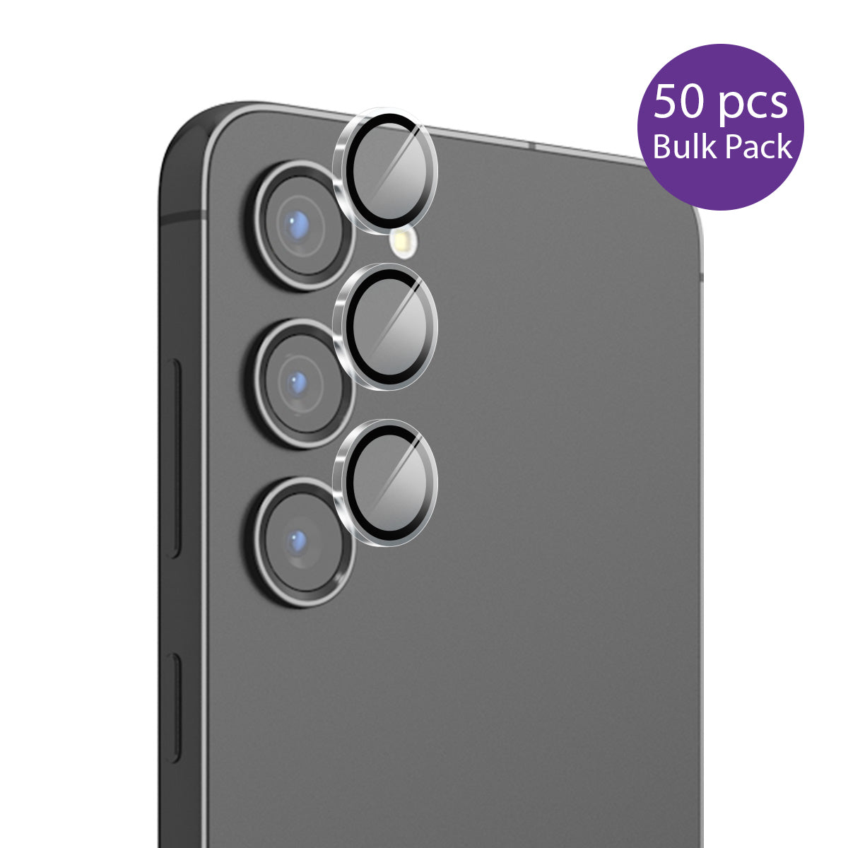 EFM Camera Lens Protector Bulk Pack - For Samsung Galaxy S25+ - Clear