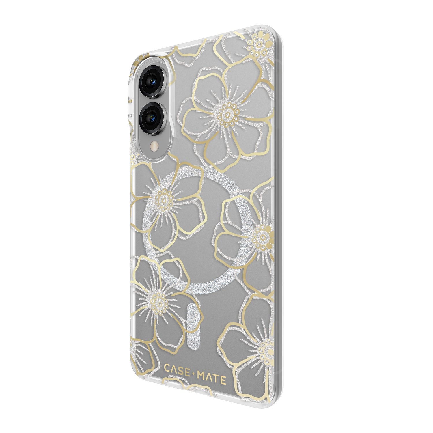 Case-Mate Floral Gems Case W/Magnet - For Samsung Galaxy S25 Edge - Gold