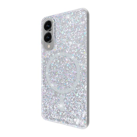 Case-Mate Twinkle Case W/Magnet - For Samsung Galaxy S25 Edge - Disco - Silver / Clear