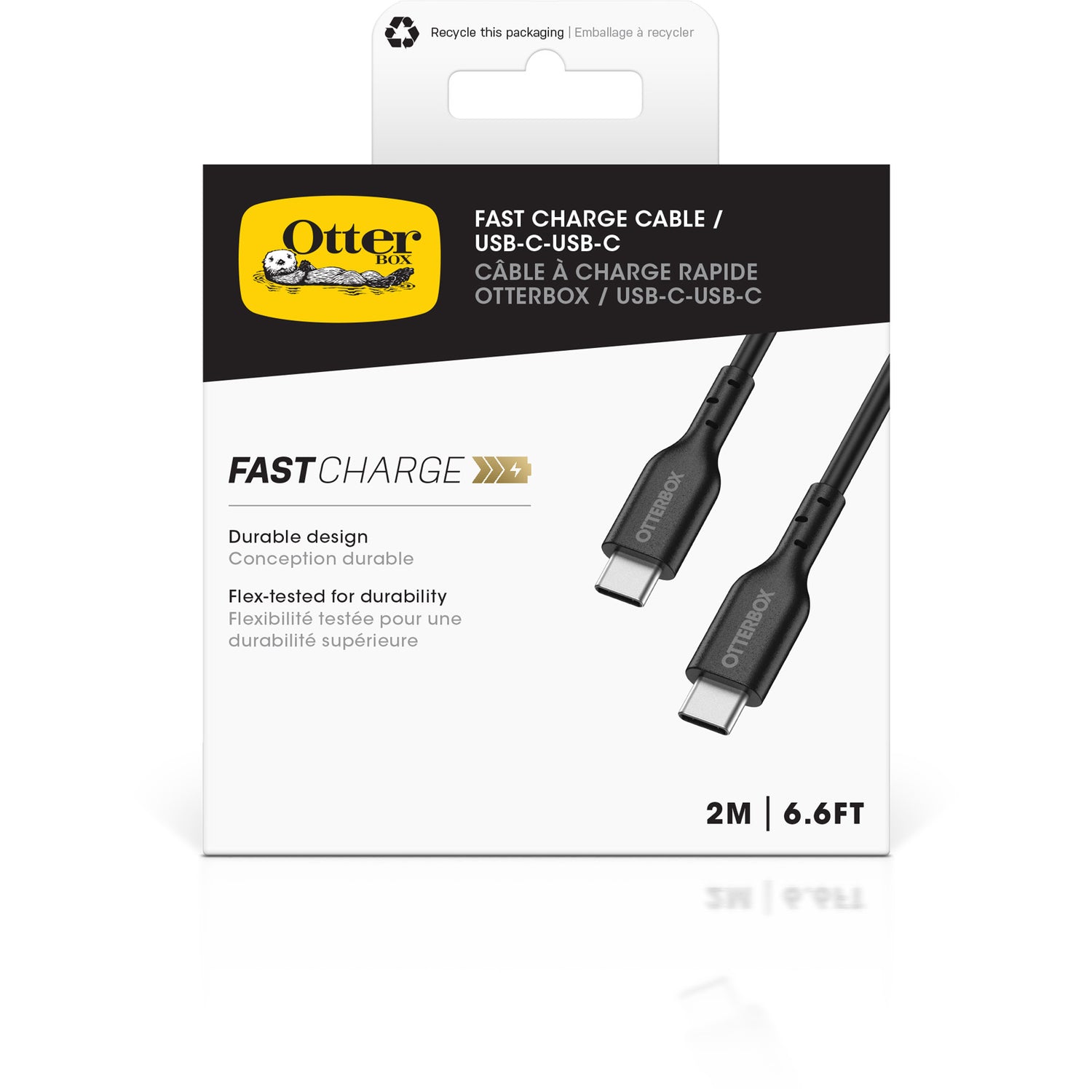 OtterBox Fast Charge Cable - "USB-C to USB-C  2m - Black"